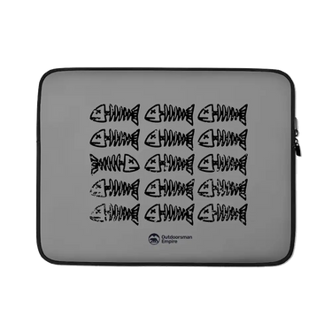Fish Bones' Padded Zipper Laptop Sleeve